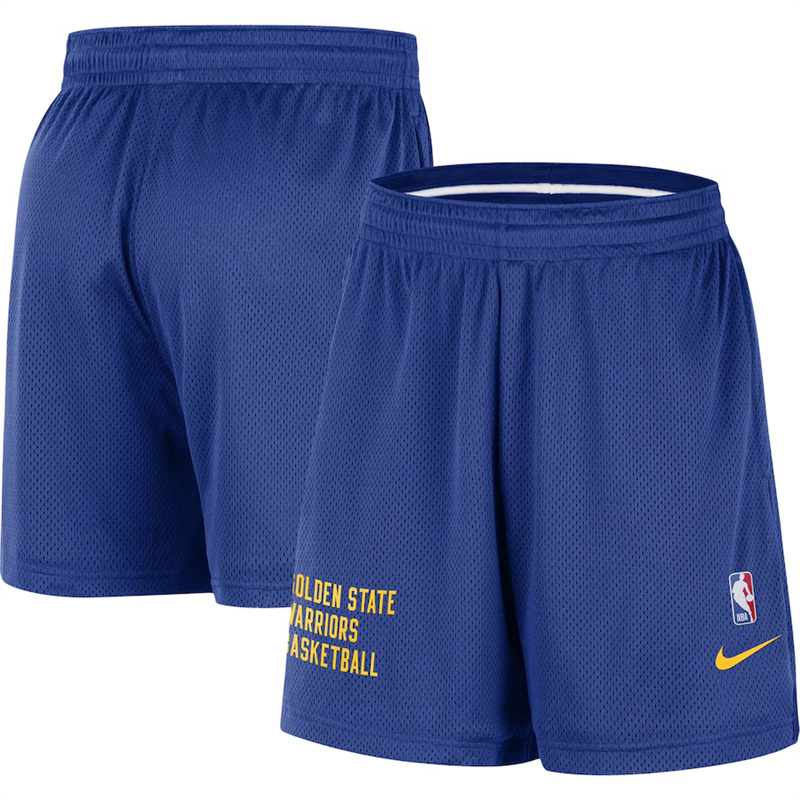 Men's Golden State Warriors Blue Warm Up Performance Practice Shorts(Run Small) Men's Golden State Warriors Blue Warm Up Performance Practice Shorts(Run Small)